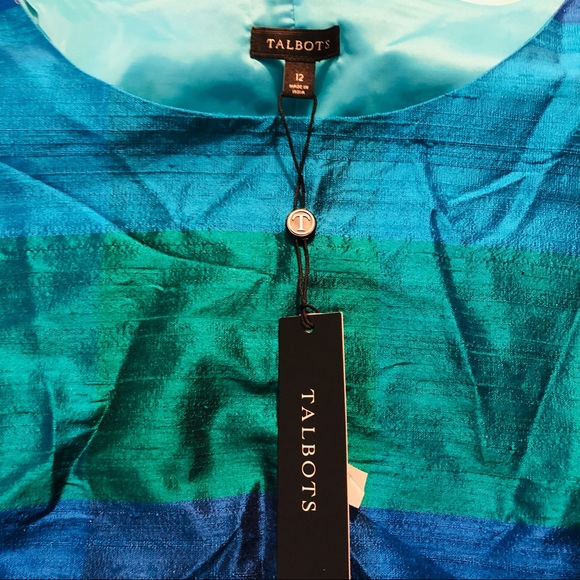 Talbots Silk sleeveless top NWT 12 - Picture 2 of 14